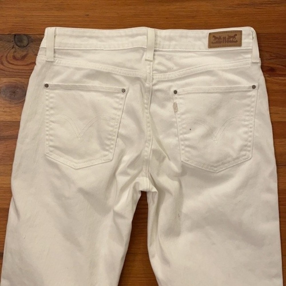 Levi's White Mid-Rise Skinny Jeans Silver Tab Womens 30X30 - Picture 7 of 15